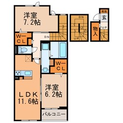 ハピネス（豊場下戸）の物件間取画像